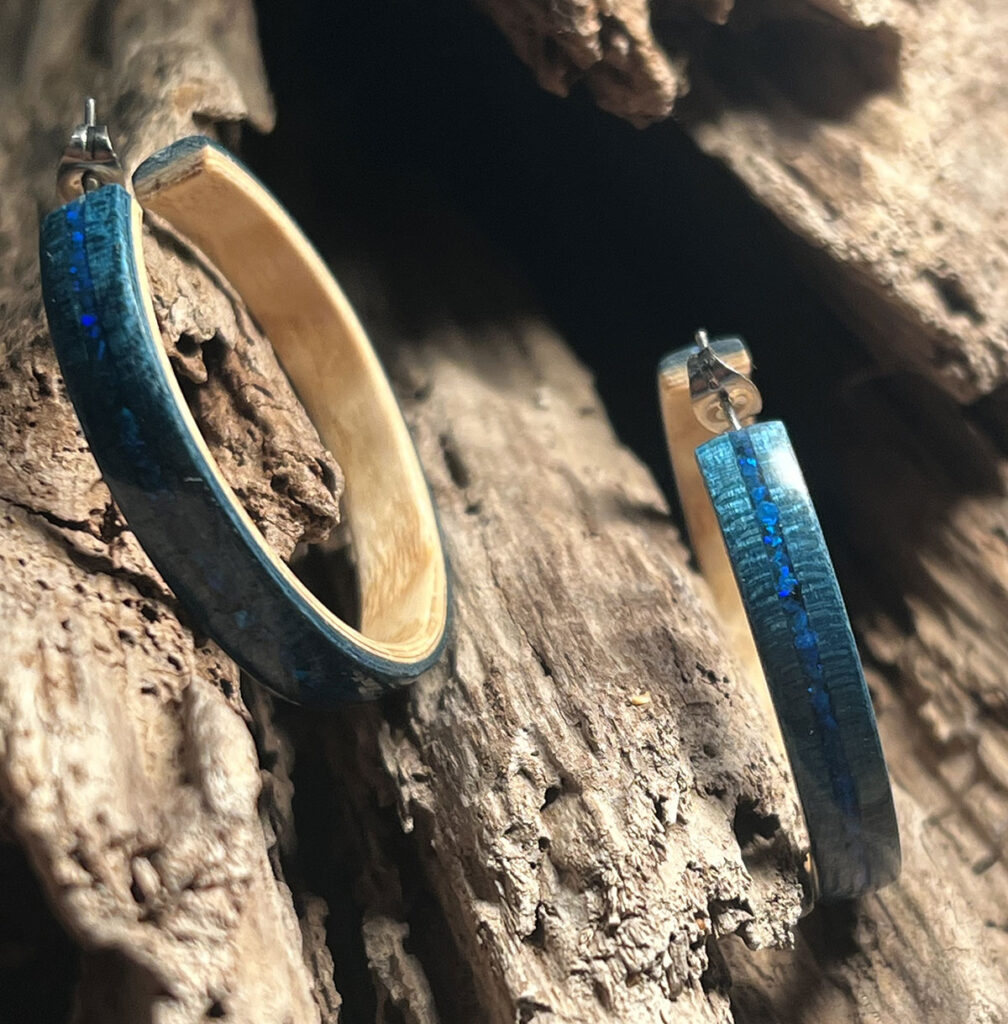 boucles bois colore